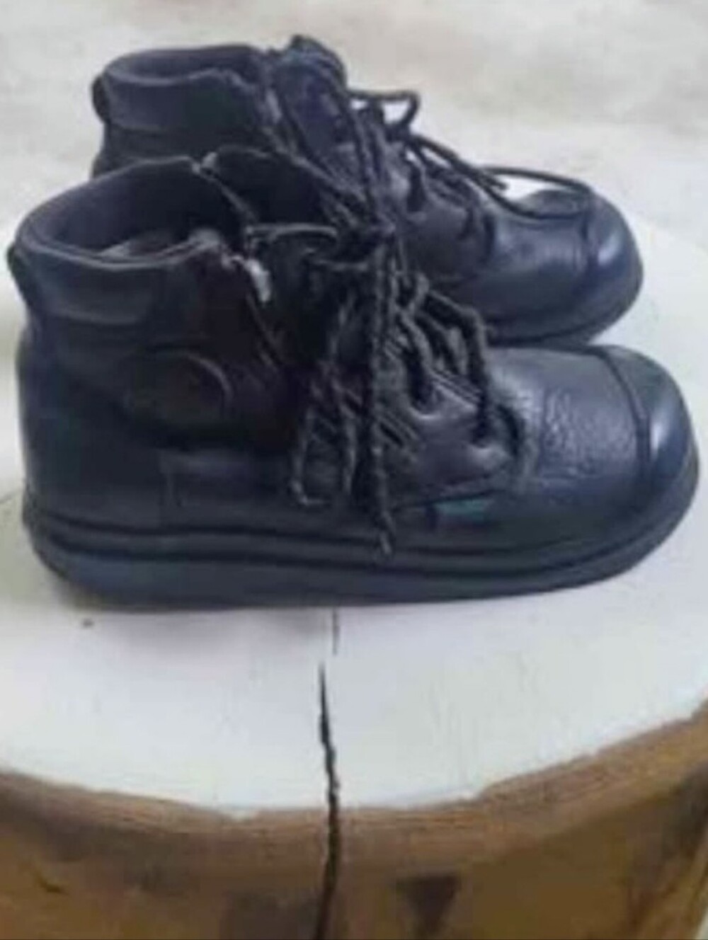 Palladium Kids Black Lace-Up Ankle Boots